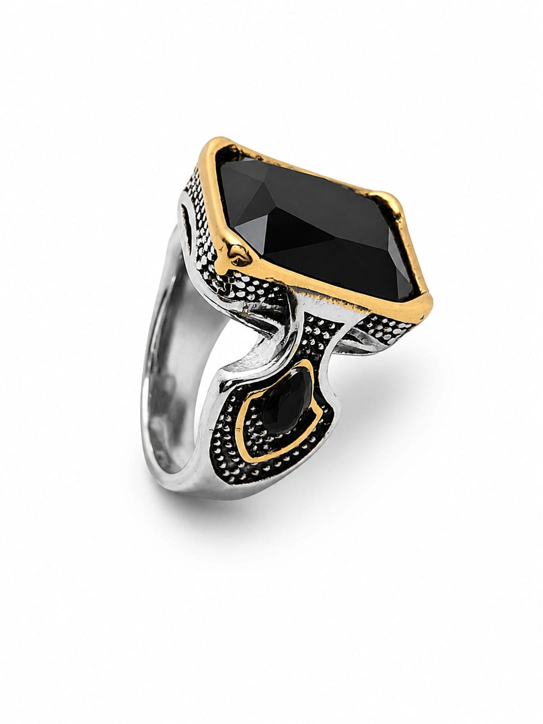 ITALIAN BLACK STONE RING